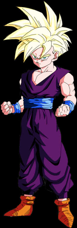 Download Super Saiyan Gohan Standing | Wallpapers.com