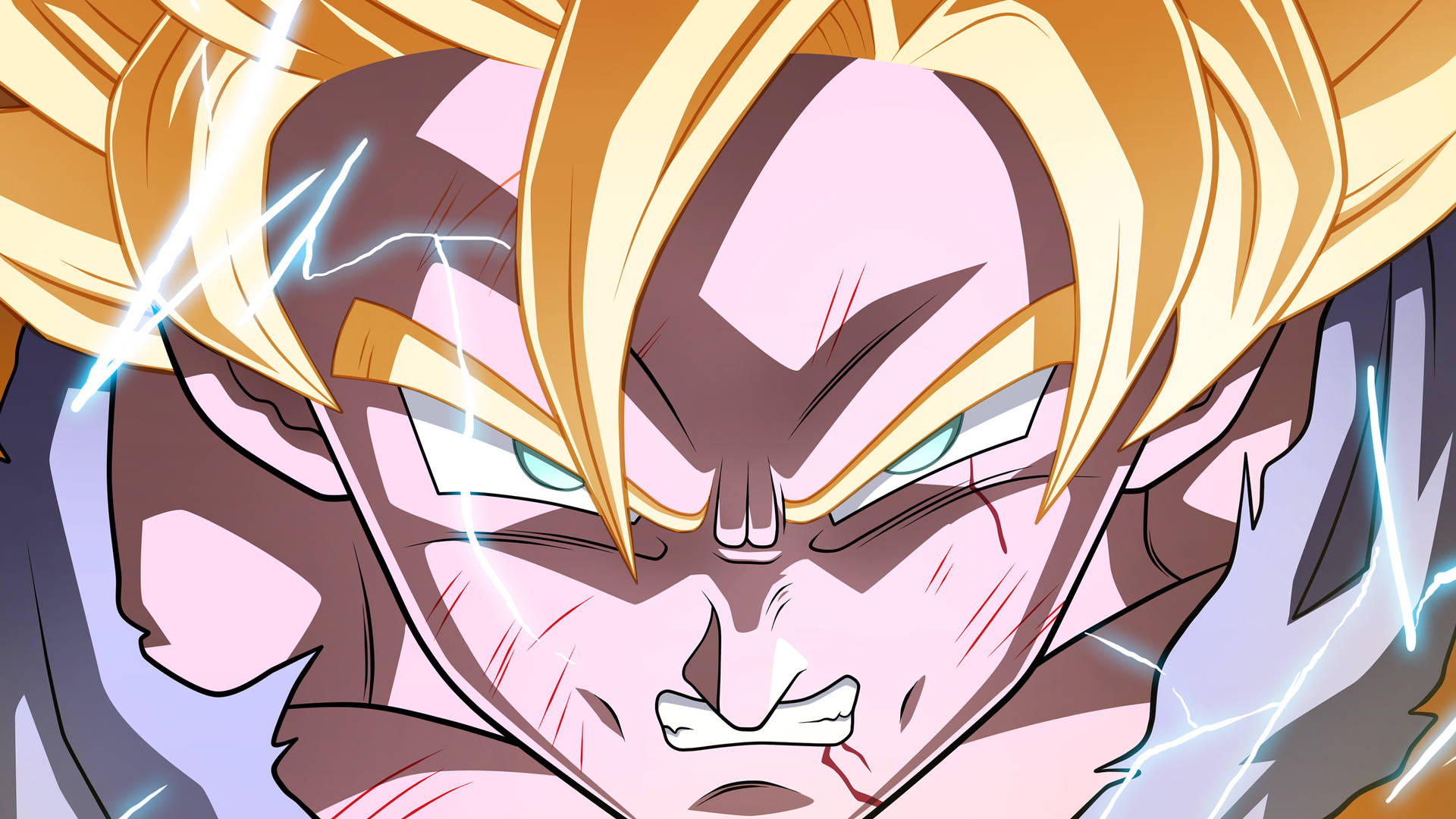 Bildsom Bakgrundsbild På Datorn Eller Mobilen: Super Saiyan Goku Anime-profil. Wallpaper