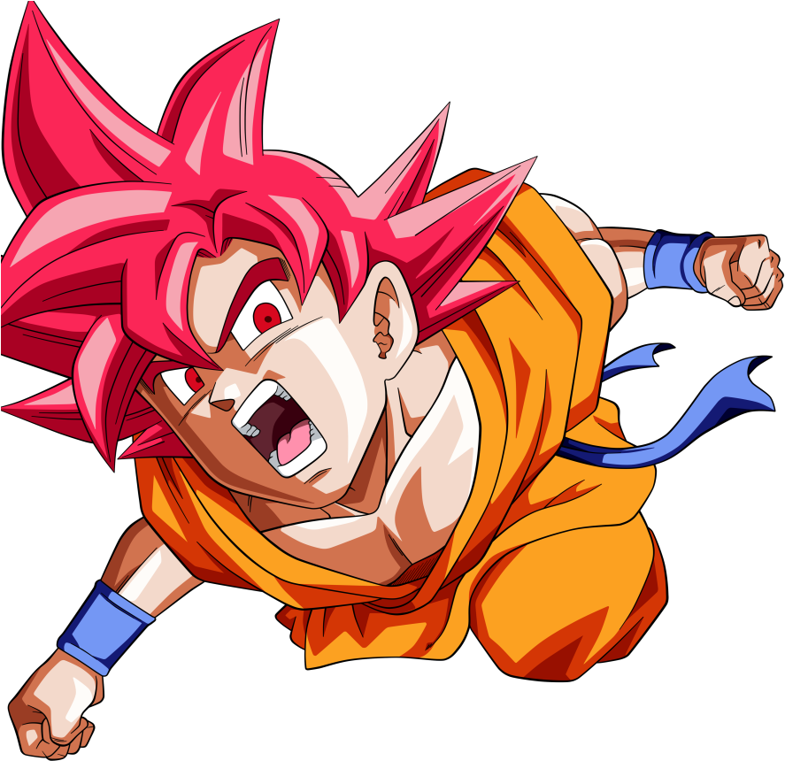Super Saiyan Goku Charging Forward PNG