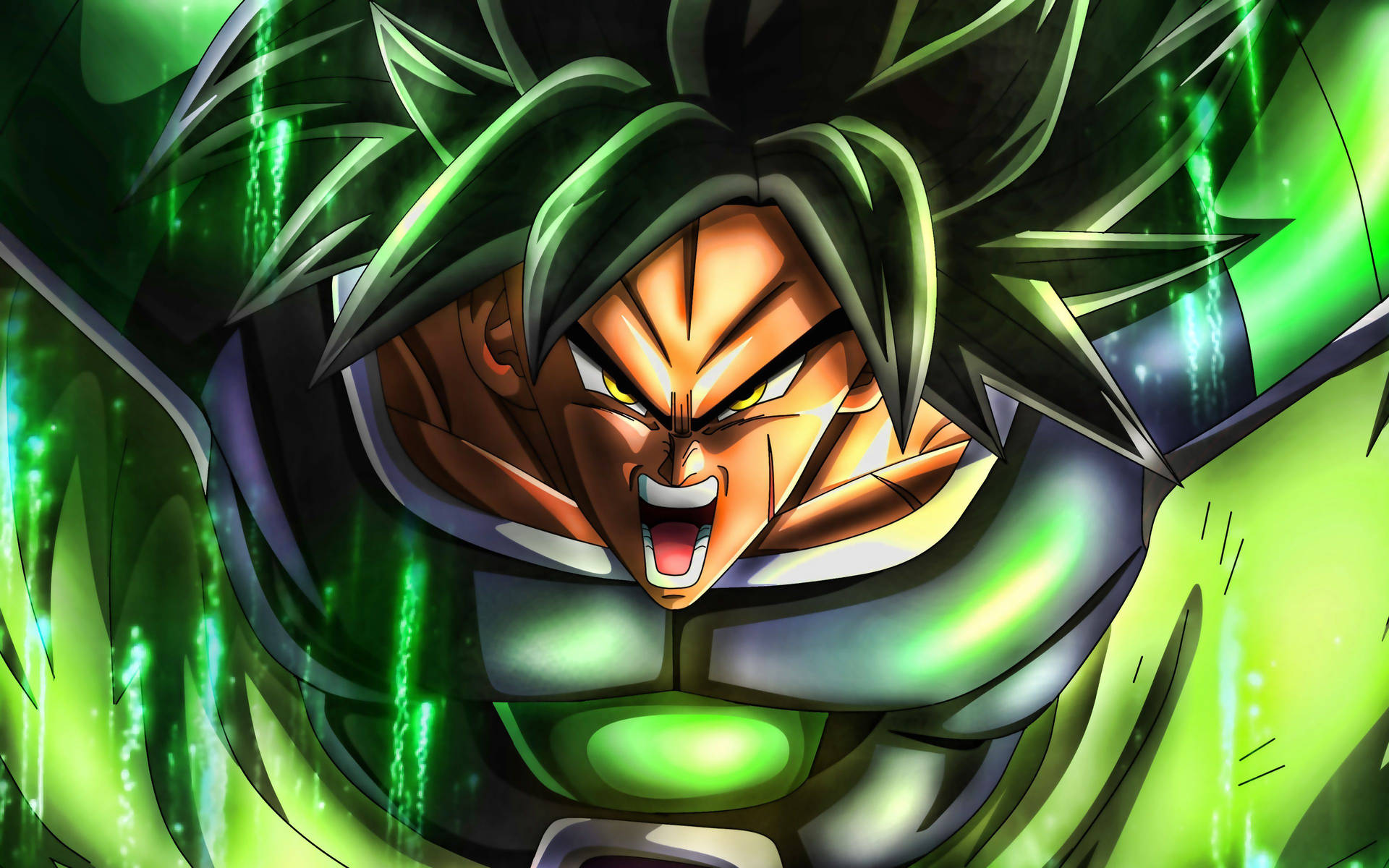 Super Saiyan Goku Green Fire Aura wallpaper