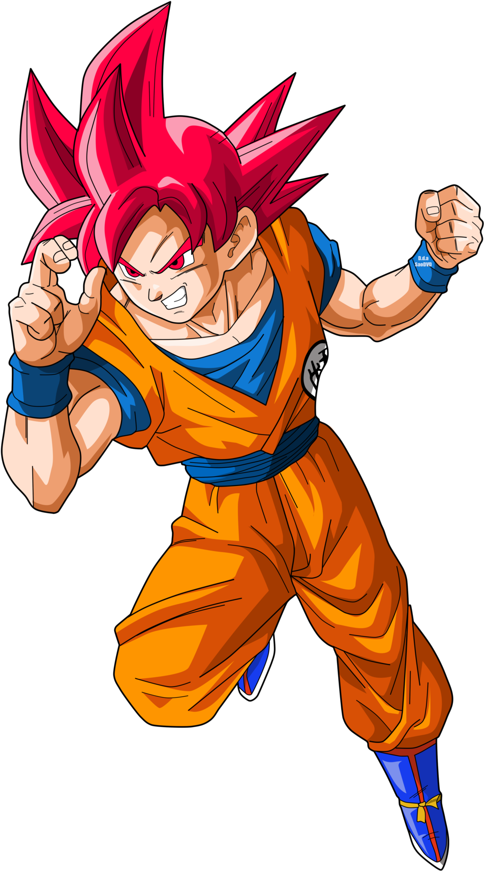 Super Saiyan Goku Pink Hair PNG