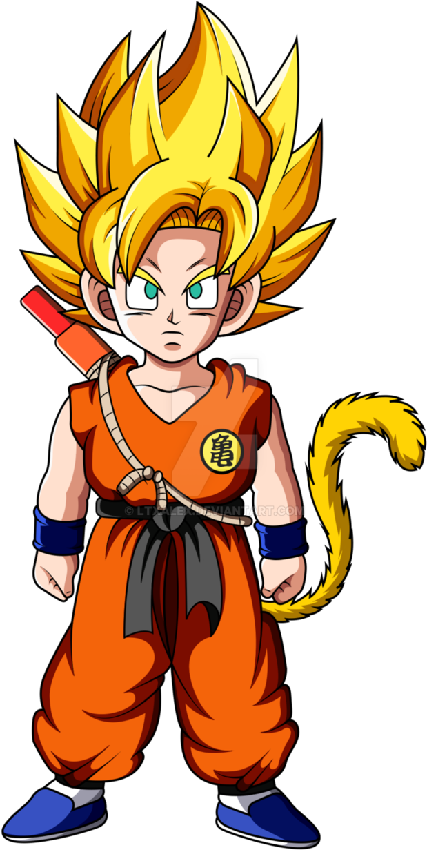 Super Saiyan Kid Goku Illustration PNG