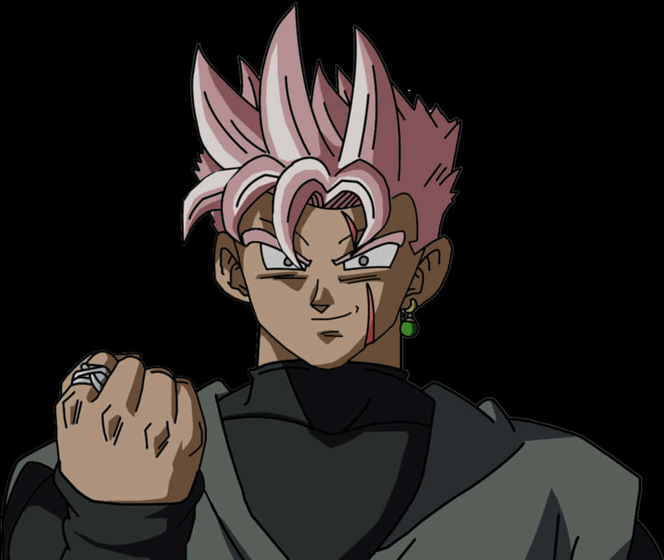 Download Super Saiyan Rose Black Goku Smirk | Wallpapers.com