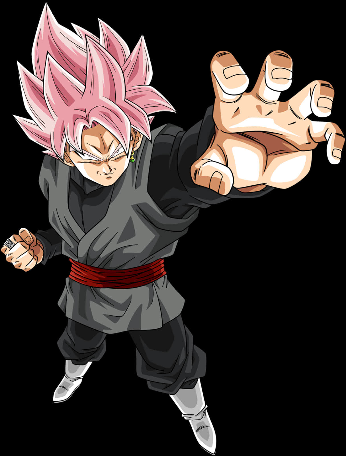Super Saiyan Rose Goku Black Action Pose PNG