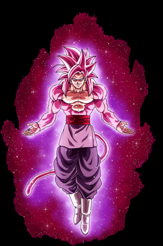 Super Saiyan Rose Goku Black Power Aura PNG