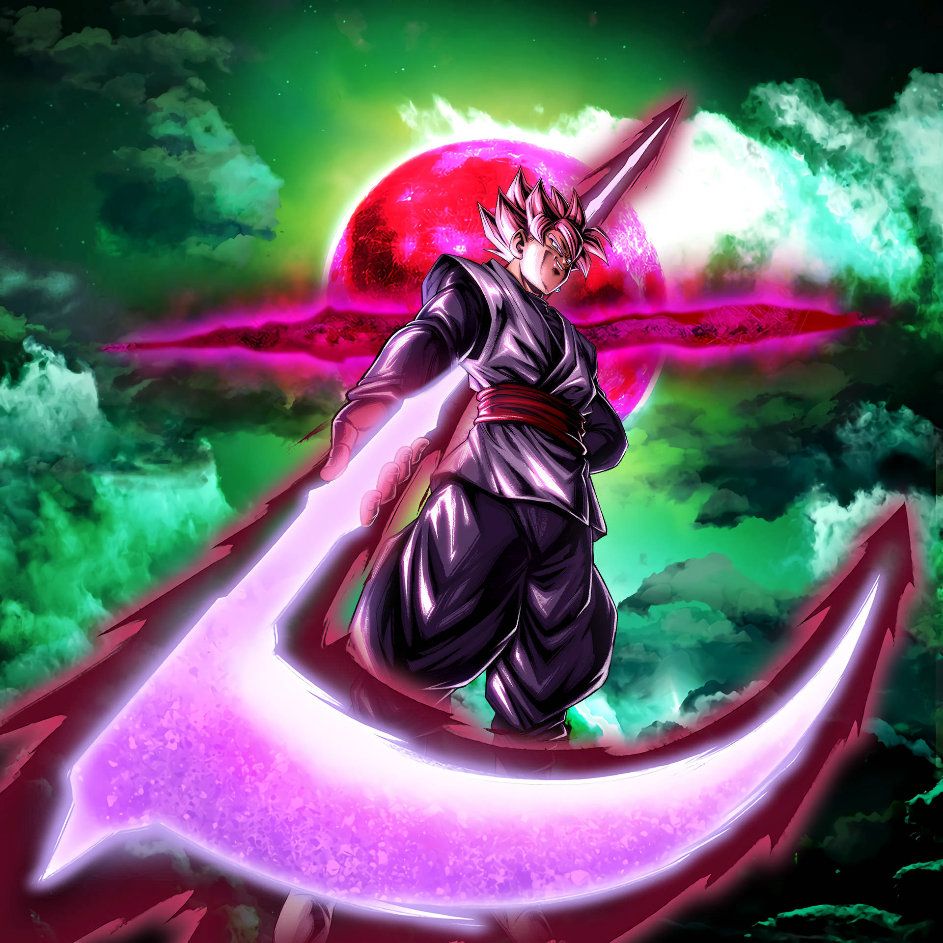 Super Saiyan Rose Goku With Sickle Wallpaper