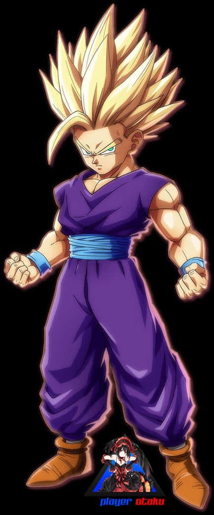 Super Saiyan Teen Gohan Pose PNG