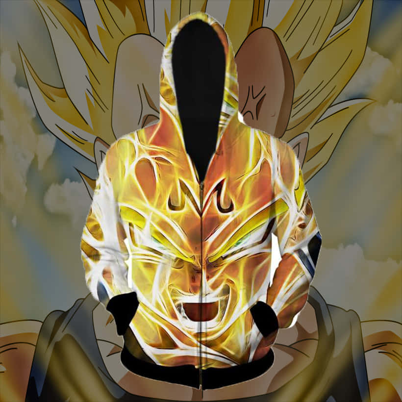 Super Saiyan Vegeta Hoodie Design PNG