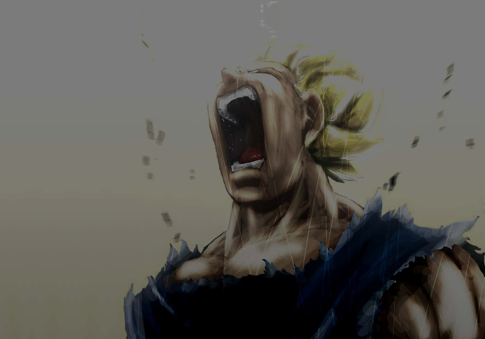 Super Saiyan Vegeta Rage Artwork PNG