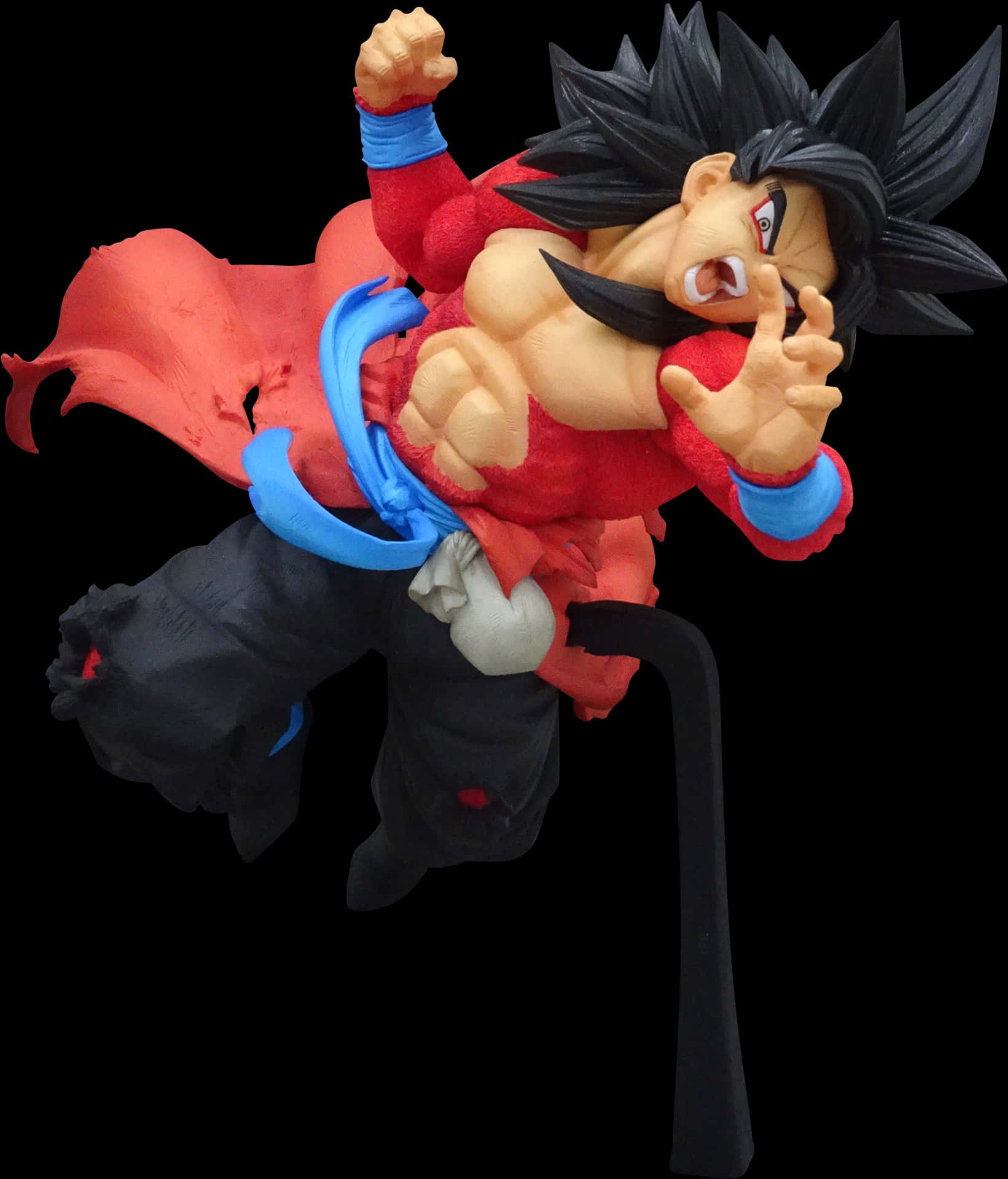 Super Saiyan4 Goku Figure Action Pose PNG