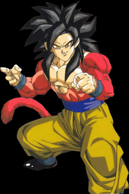 Super Saiyan4 Goku Pose PNG