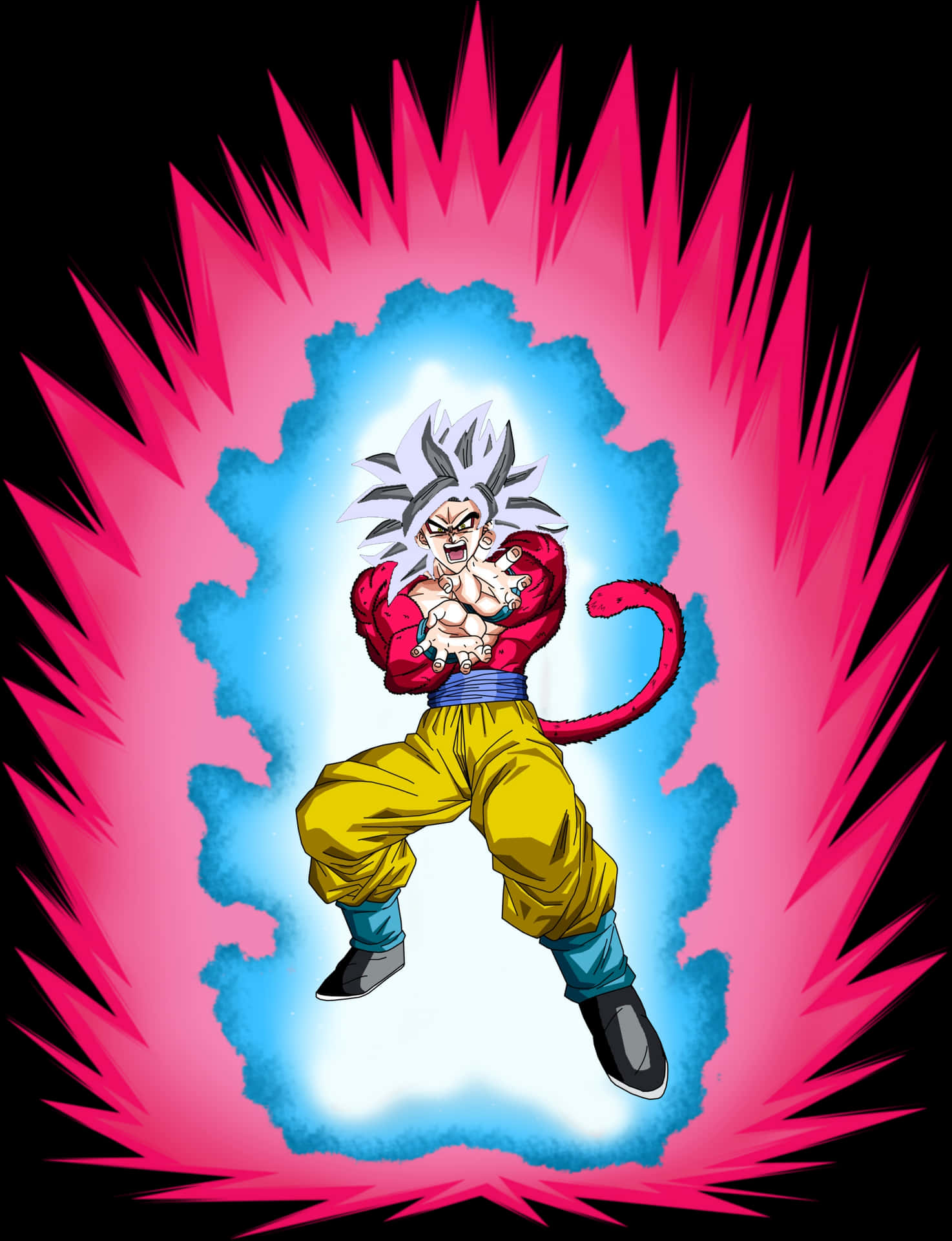 Super Saiyan4 Goku Power Aura PNG