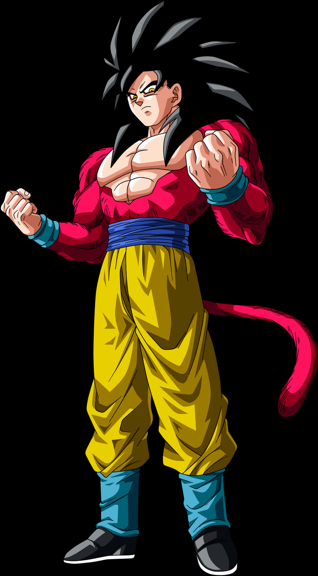 Download Super Saiyan4 Goku Stance | Wallpapers.com