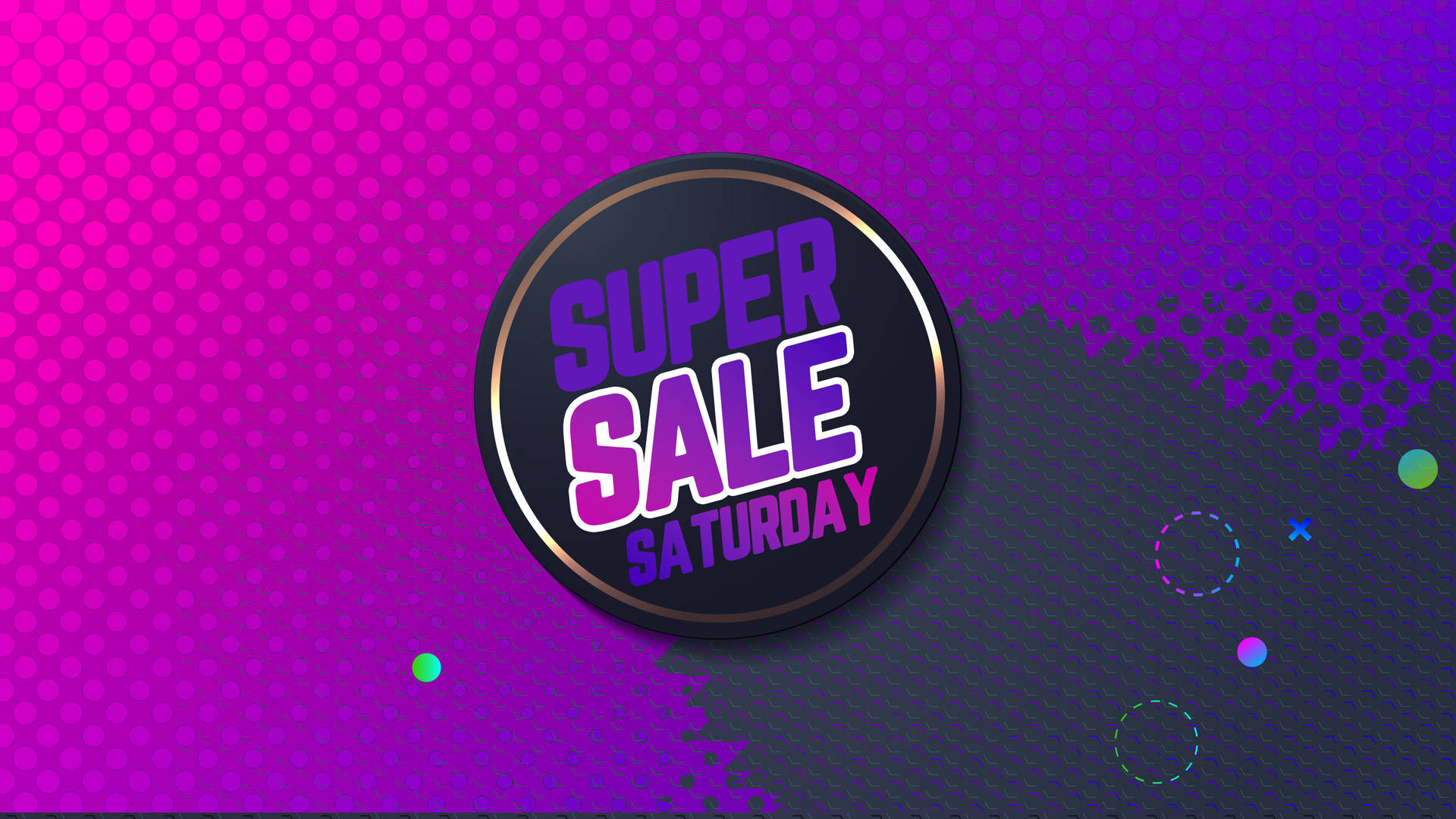 Super Saturday Sale In Black Circle