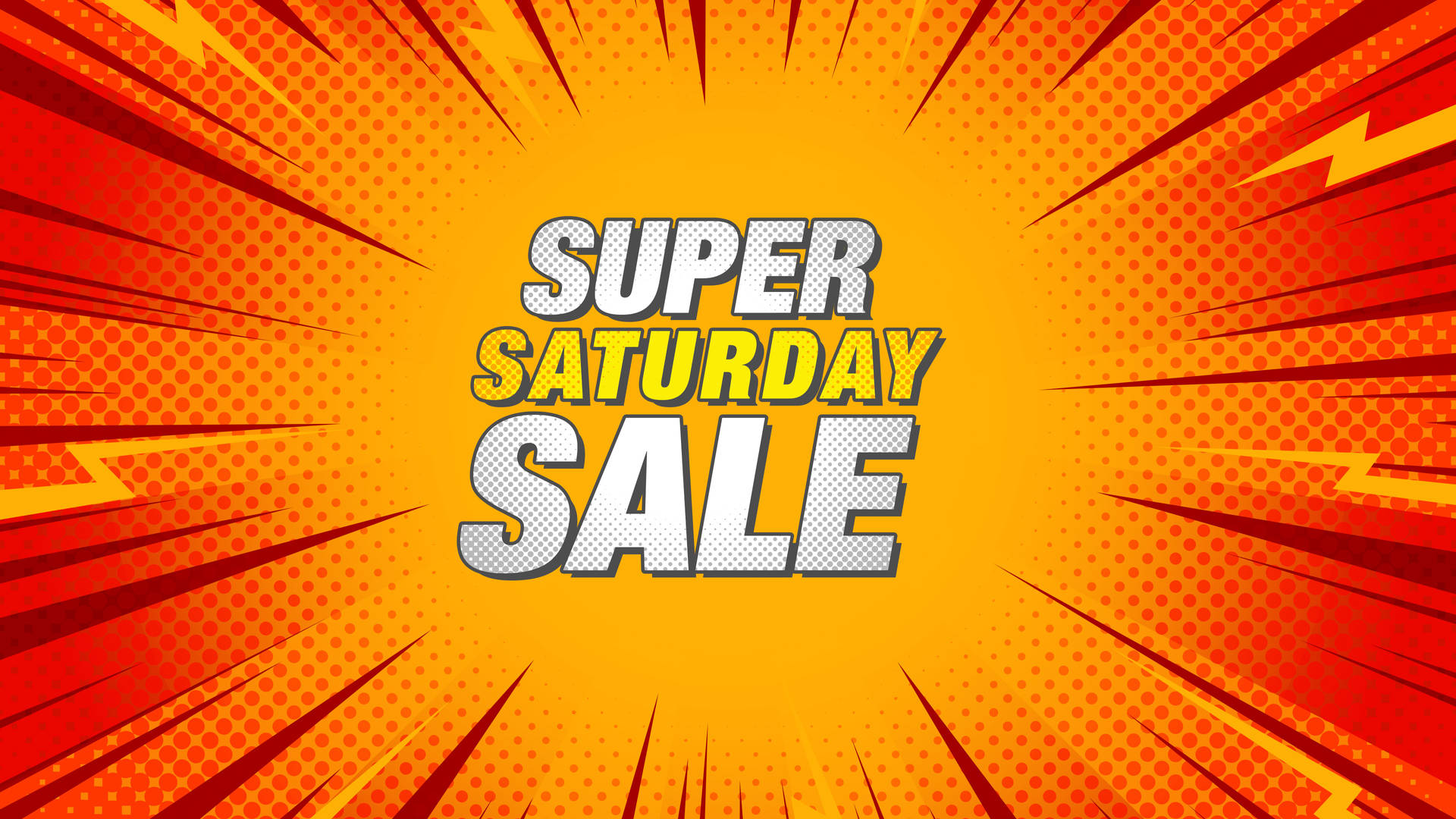 Super Saturday Sale In Comical Sun Rays