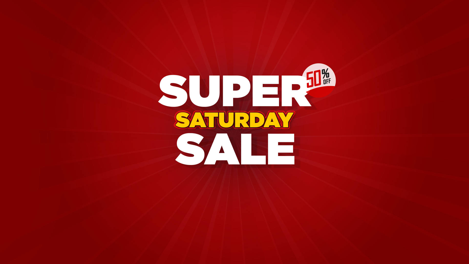 Super Saturday Sale Maroon Background