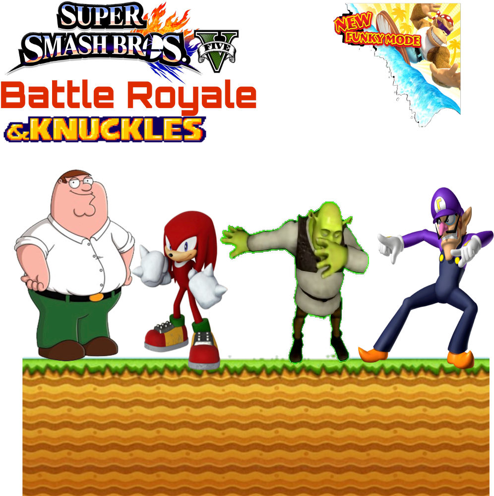 Super Smash Bros Battle Royale Knuckles Parody PNG