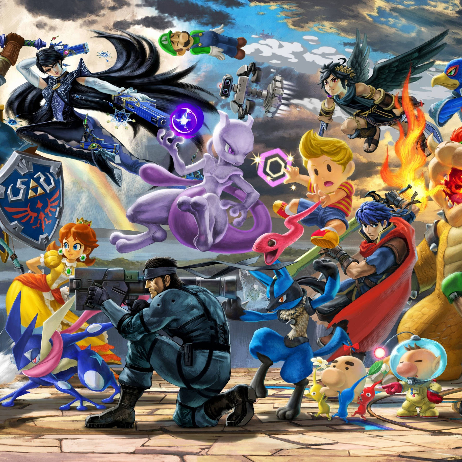 Heroes Join Forces in Super Smash Bros Ultimate Wallpaper