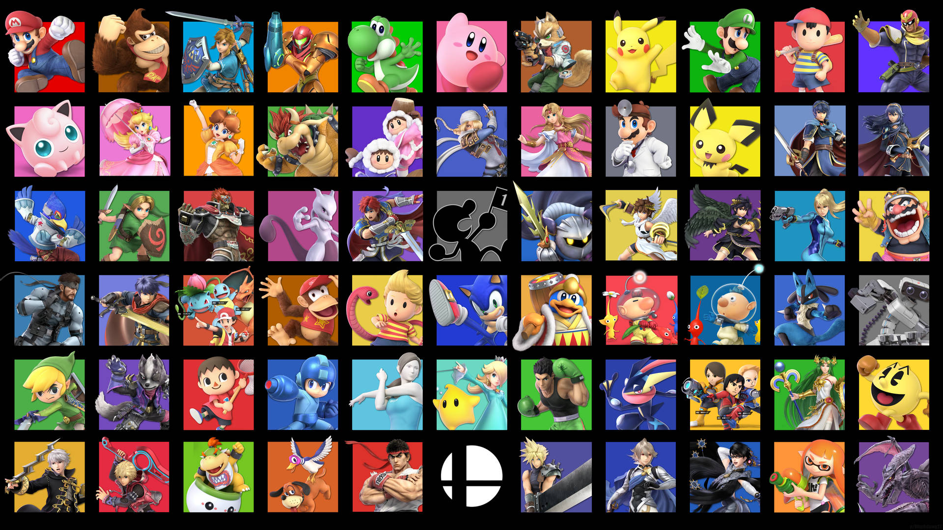 Characters from Super Smash Bros Ultimate are ready to brawl! Wallpaper