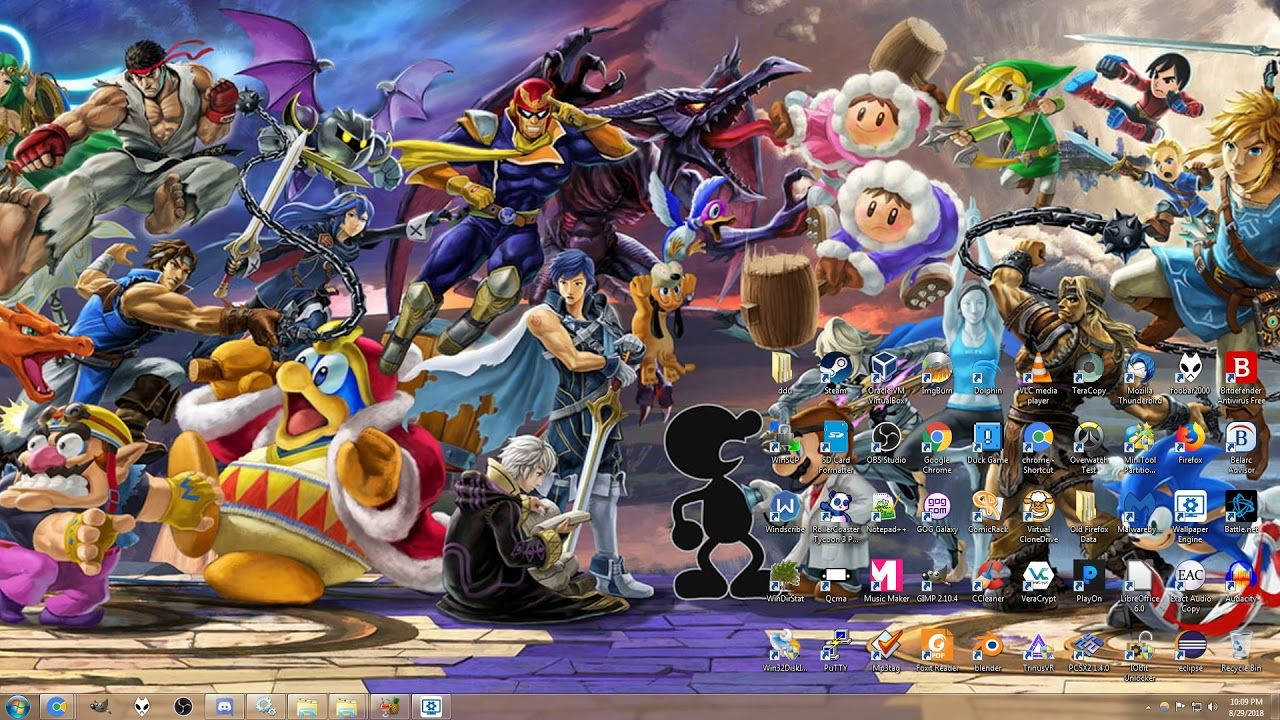 Join the Ultimate Battle in Super Smash Bros Ultimate Wallpaper