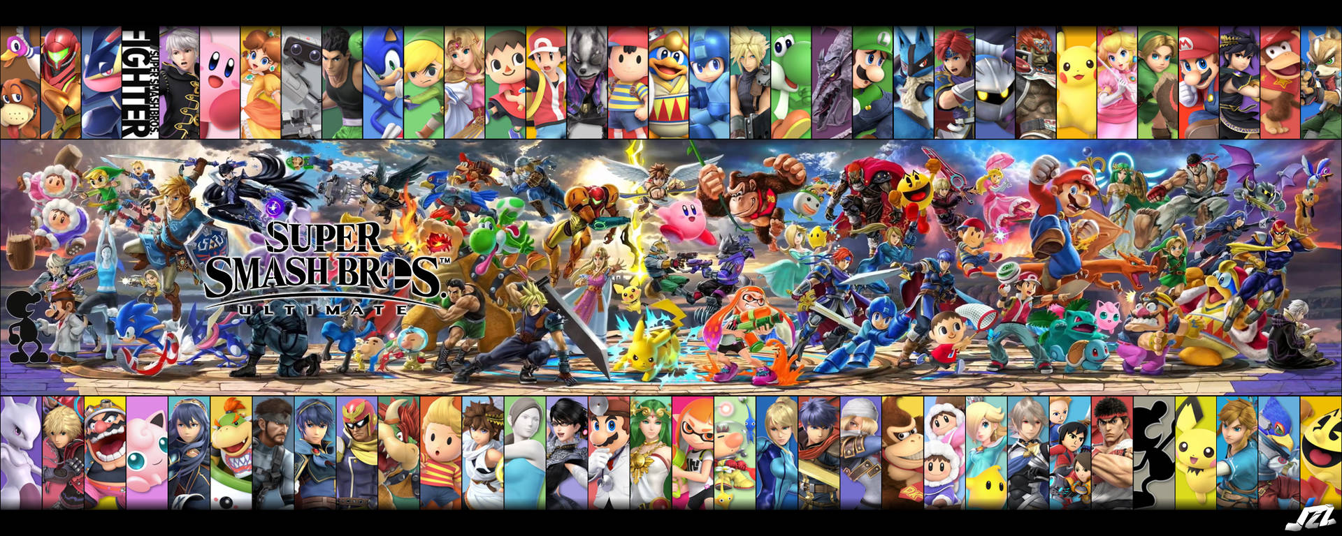 Join the Ultimate Battle in 'Super Smash Bros. Ultimate!' Wallpaper