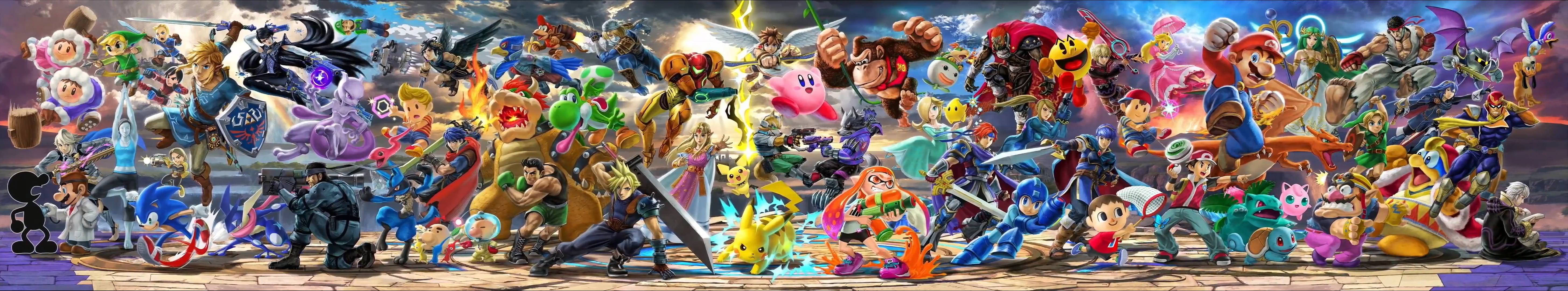 All Your Favourite Heroes Unite in Super Smash Bros Ultimate Wallpaper