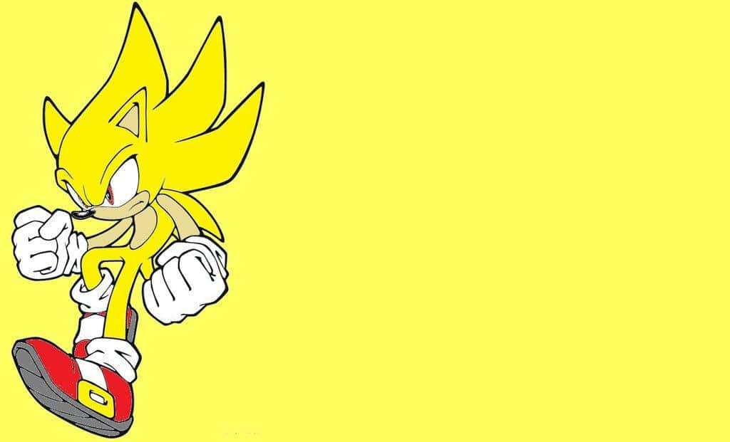 Sonic The Hedgehog, Yellow Background, Hd Wallpaper