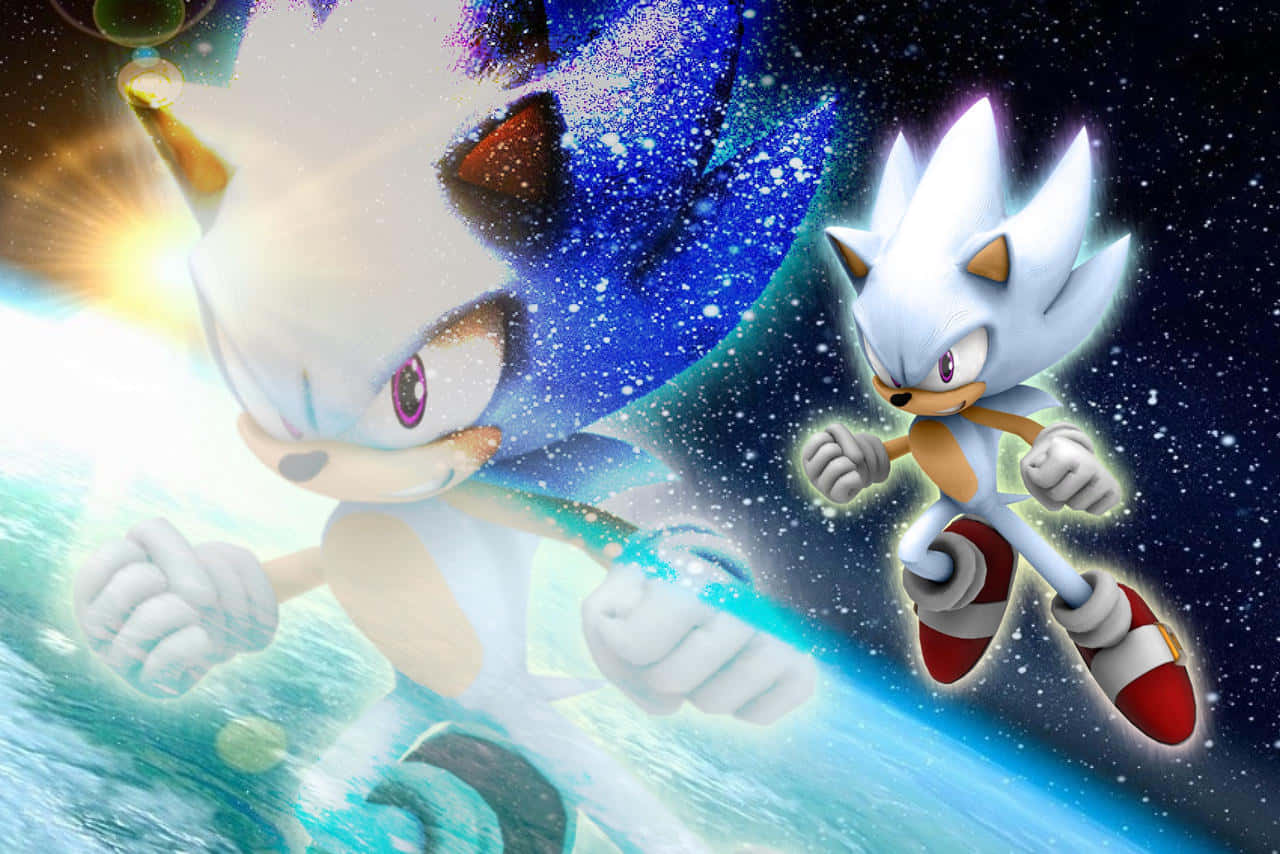 Download Hyper Sonic and Friends in High-Speed Adventure Wallpaper