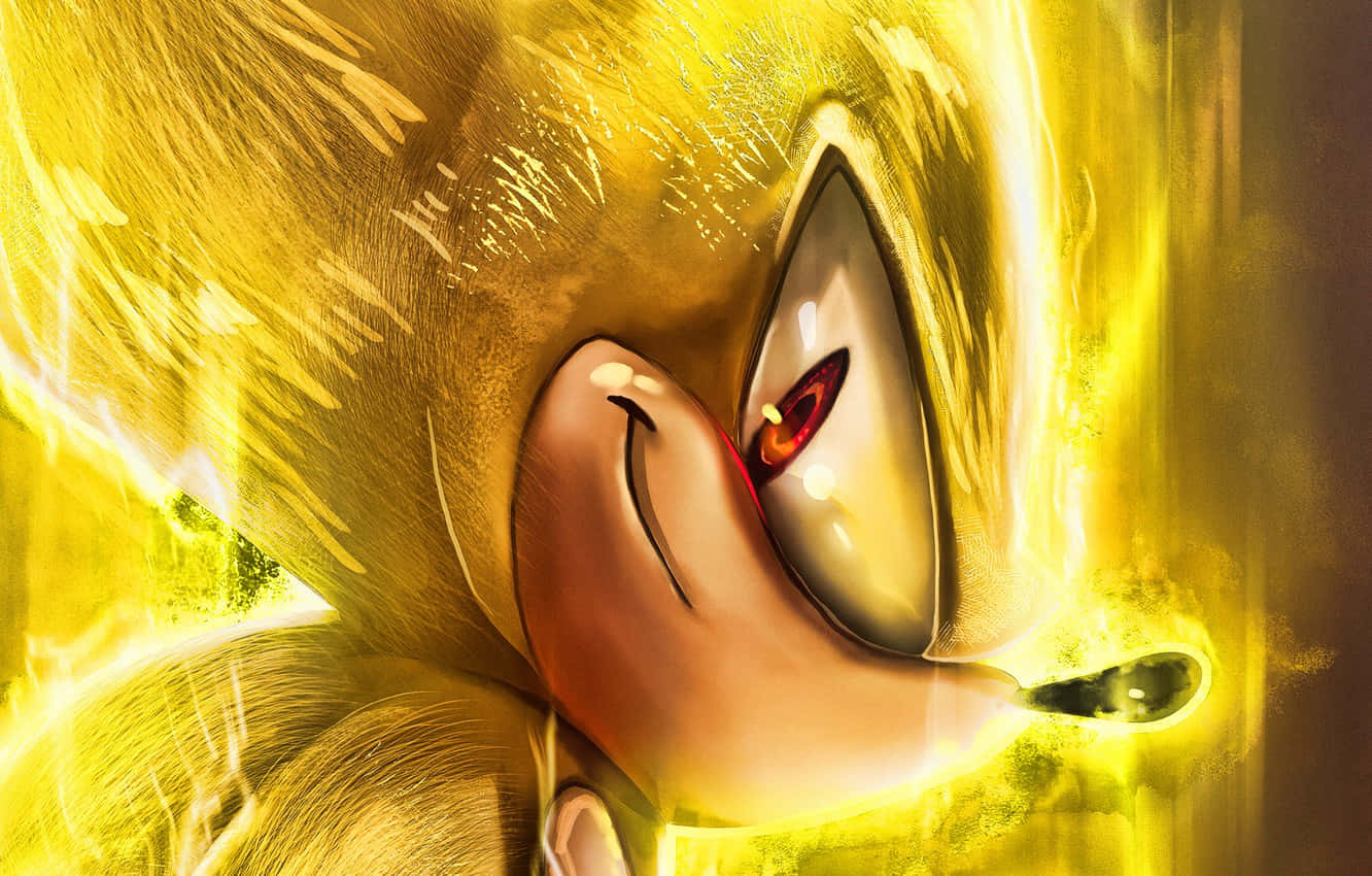 Take off to an incredible journey with Super Sonic! Wallpaper