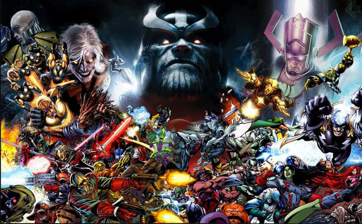 A Group Of Characters In A Comic Book Wallpaper