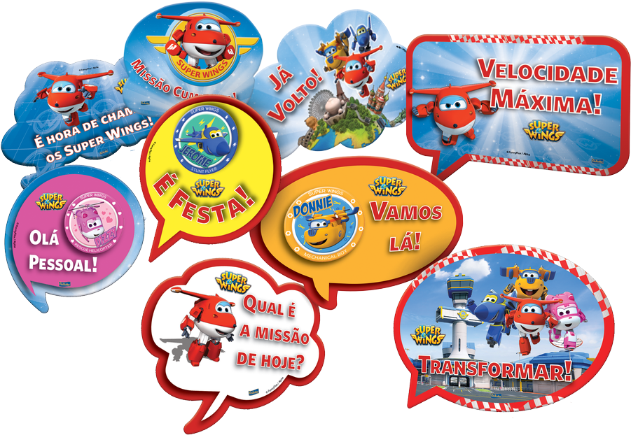 Super Wings Character Speech Bubbles PNG