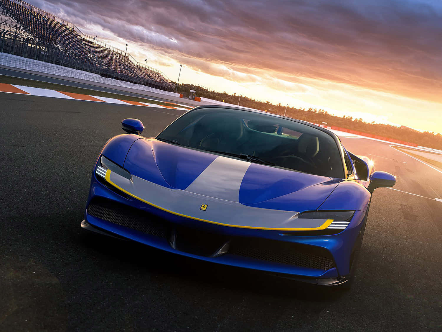 Supercar Blue Ferrari Wallpaper