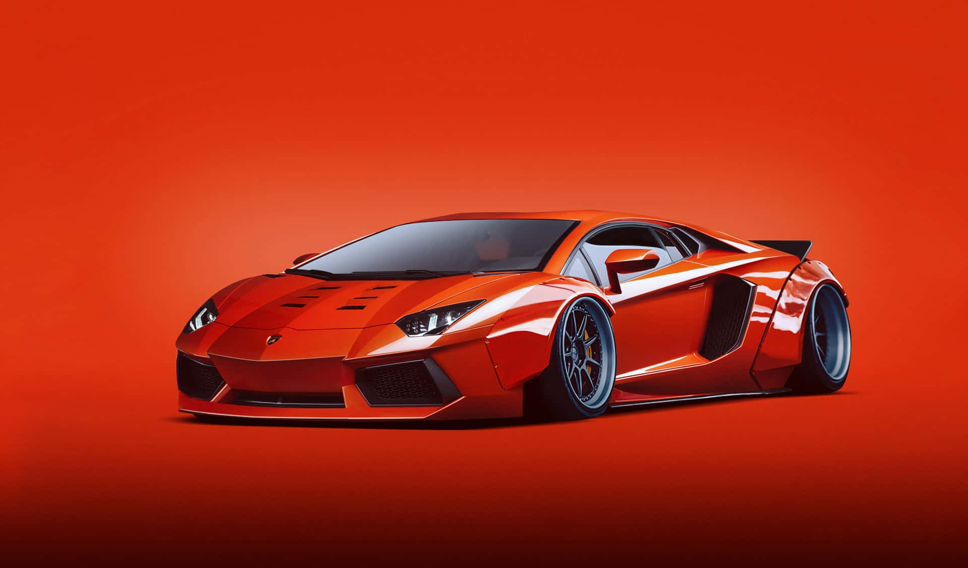 Superbilen Rød Lamborghini Aventador vinde vores hjerter Wallpaper