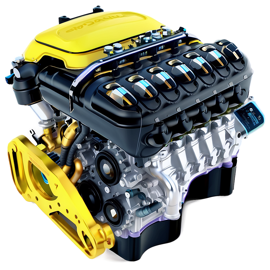 Supercharged Car Engine Layout Png 06132024 PNG