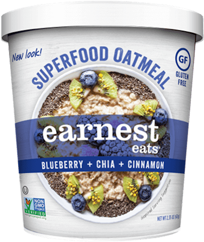 Superfood Oatmeal Blueberry Chia Cinnamon PNG