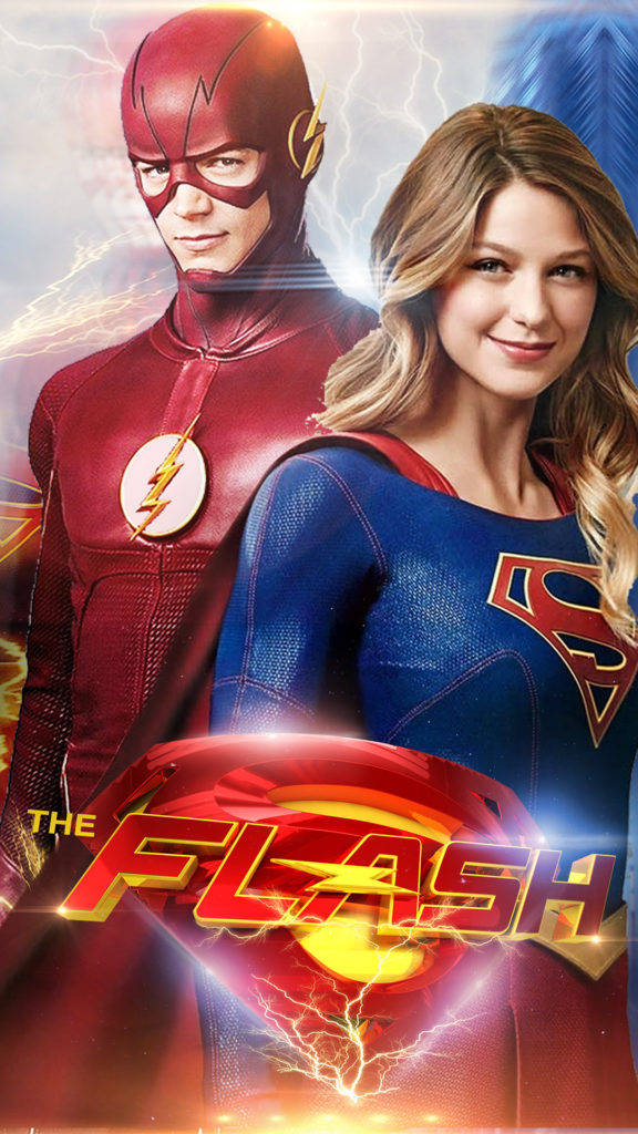 Supergirl And The Flash iPhone Wallpaper