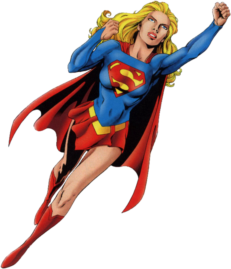 Supergirl Classic Comic Art PNG