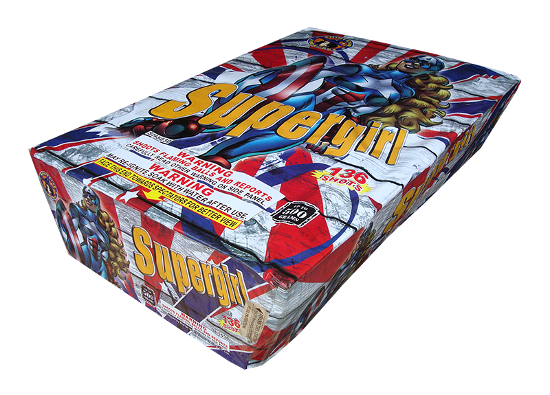 Supergirl Fireworks Packaging PNG