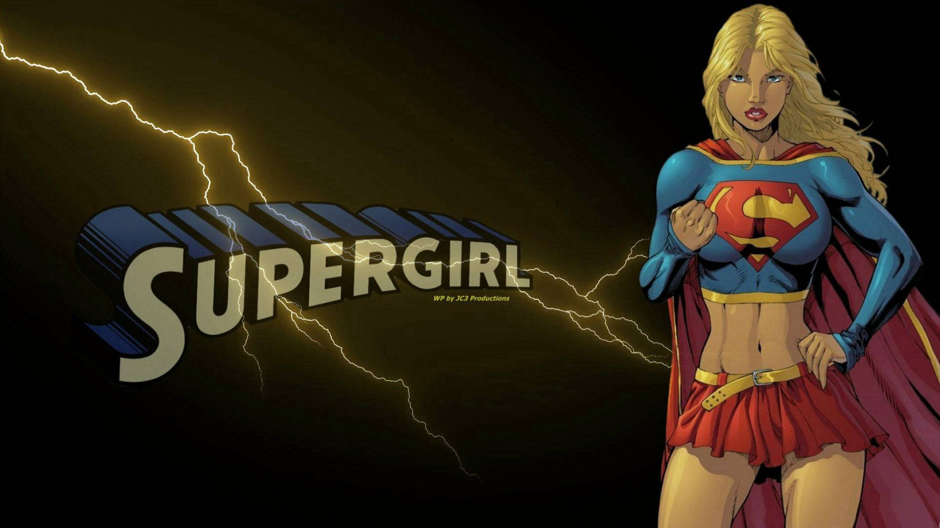 Supergirl In Fan Comic Cover Background