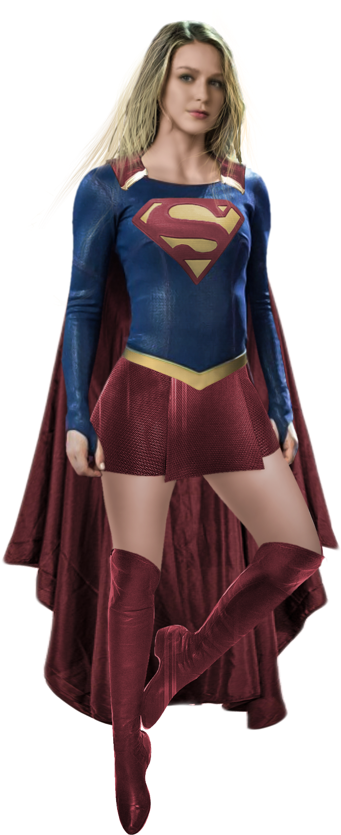 Download Supergirl Pose Costume | Wallpapers.com