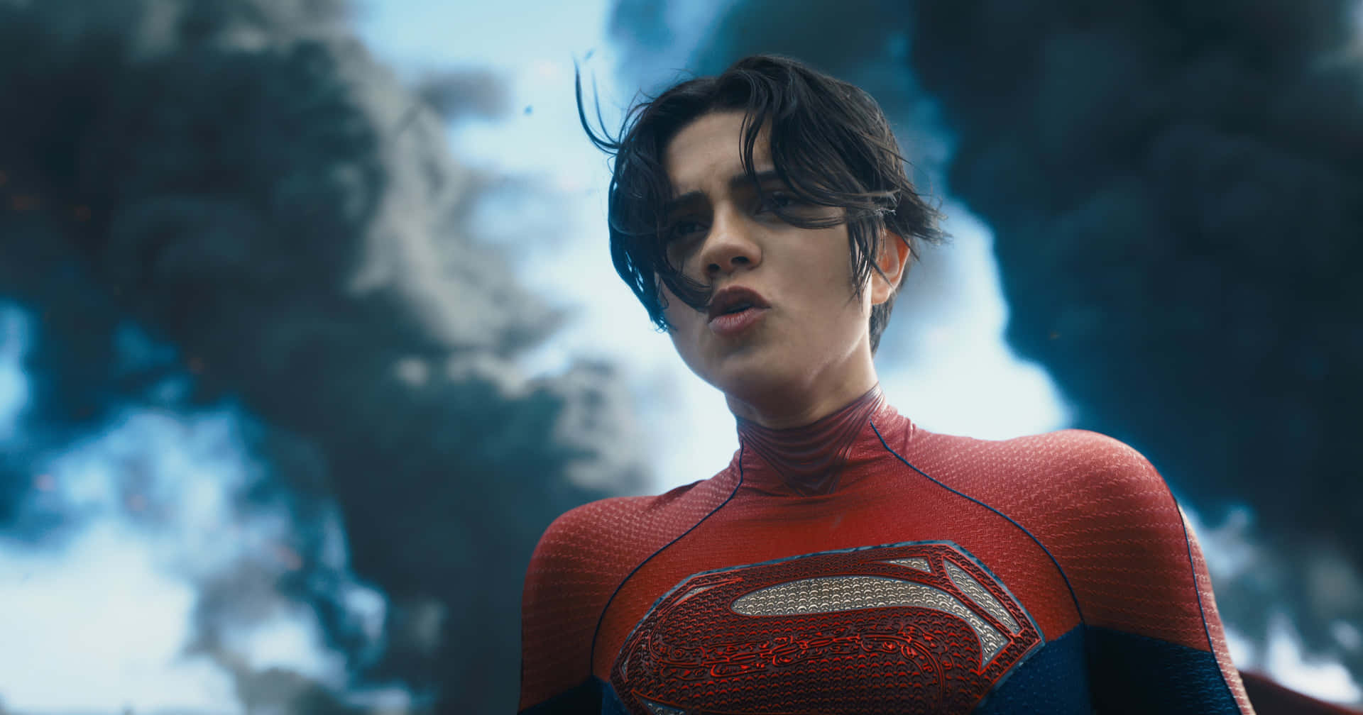 Supergirl Sasha Calle In Action Wallpaper