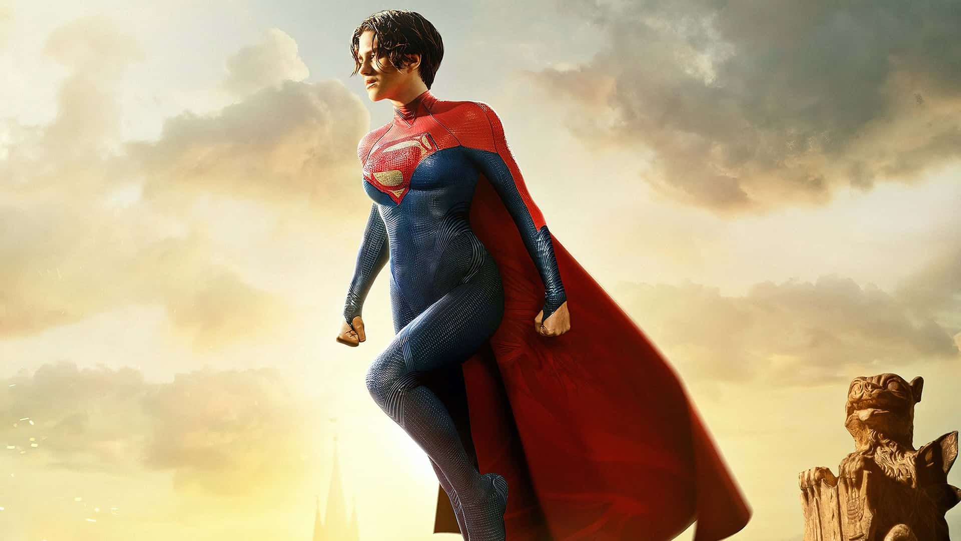 Download Supergirl Sasha Calle Standing Tall Wallpaper | Wallpapers.com