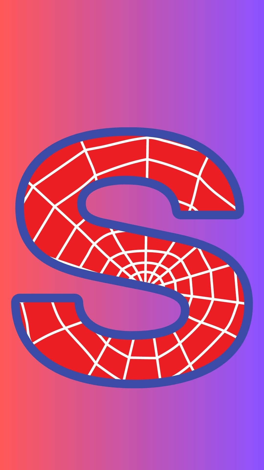 Superhero Logo With Webs Background