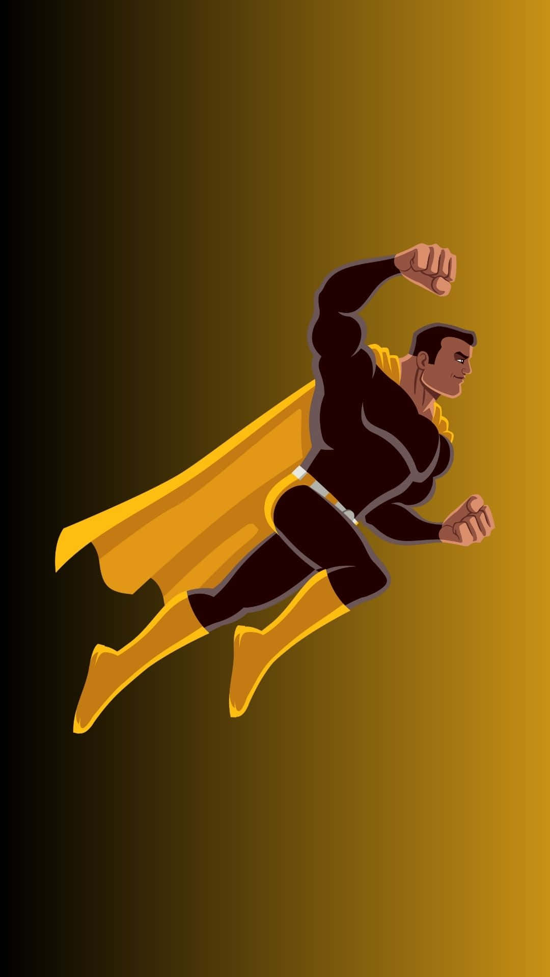 Black And Yellow Superhero Background