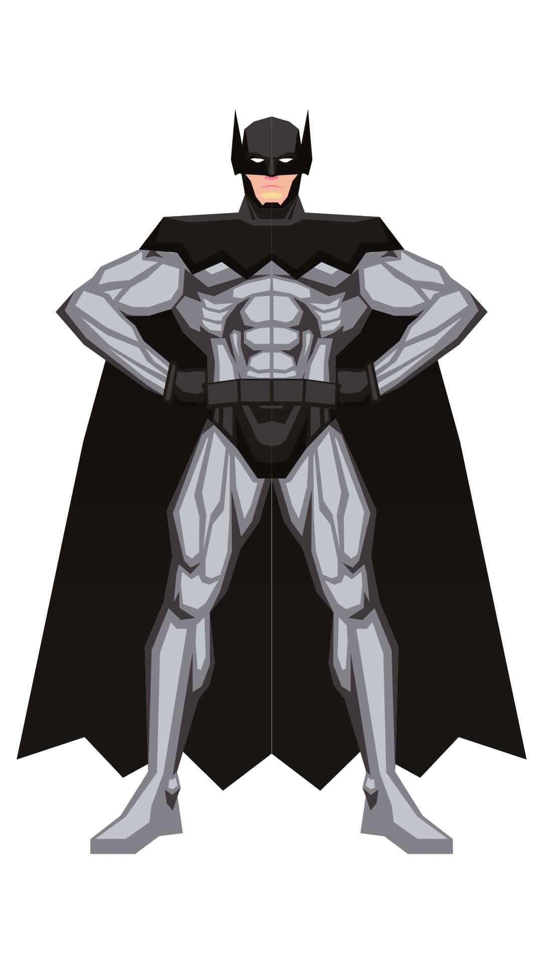 Superhero With Long Black Cape Background