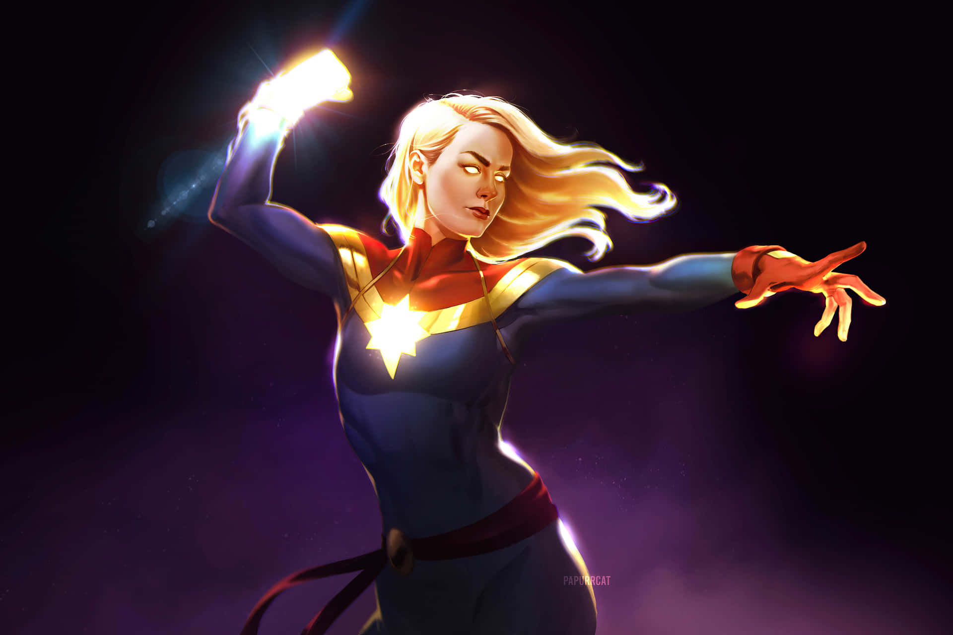 Captain Marvel Superhero Carol Danvers Background