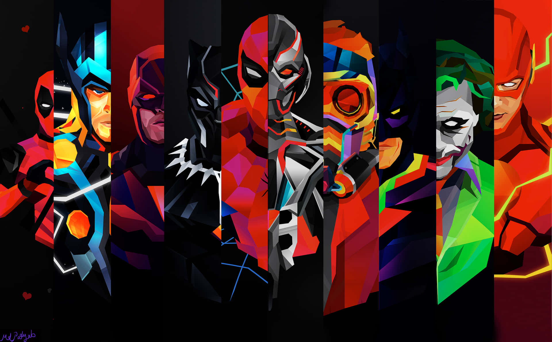 Marvel And DC Superheroes Background