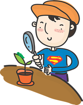 Superhero Boy Gardening Cartoon PNG