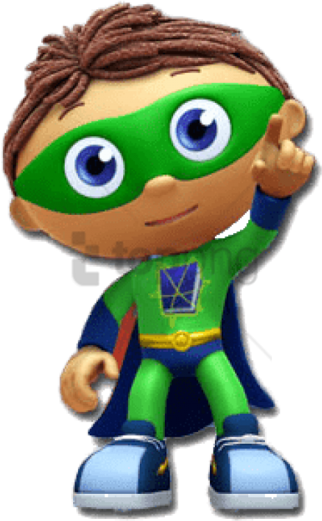 Superhero Character Gesture PNG