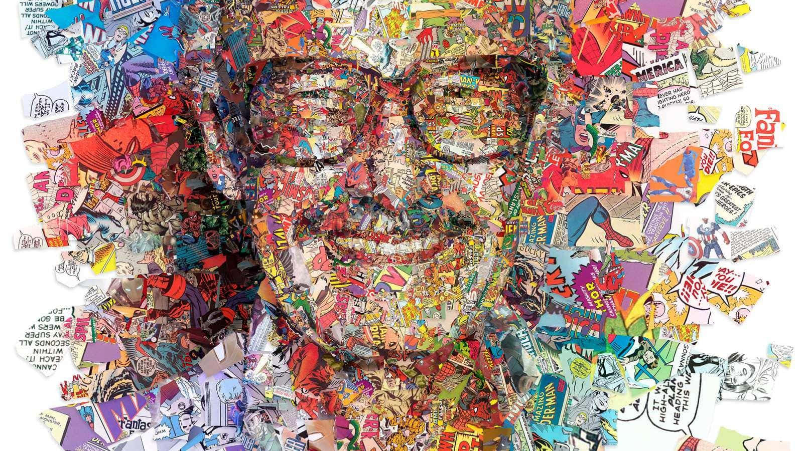 Stan Lee Superhero Collage Wallpaper